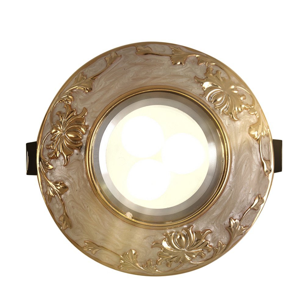 Europese Stijl 3W Led Plafond Lamp Hars Panel Home Verlichting Lamp Kantoor Decoratie Spotlight Moderne Slaapkamer Woonkamer Lamp