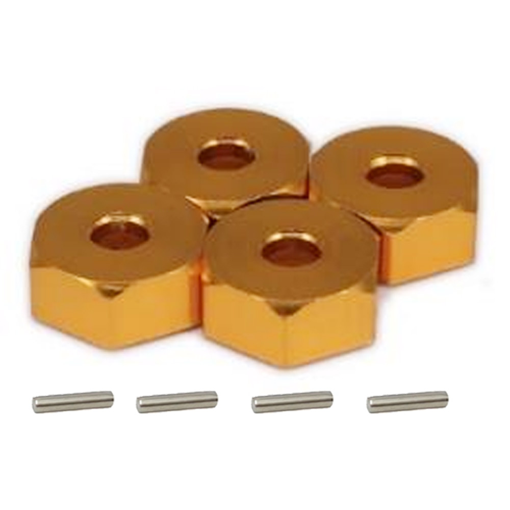 4PCS YSIDO RC Auto Upgrades Kit Aluminium 12mm Wielnaaf Hex voor 1/10 1/12 1/14 Wltoys 144001 124017 144010 RC Model Onderdelen: Bourgondië
