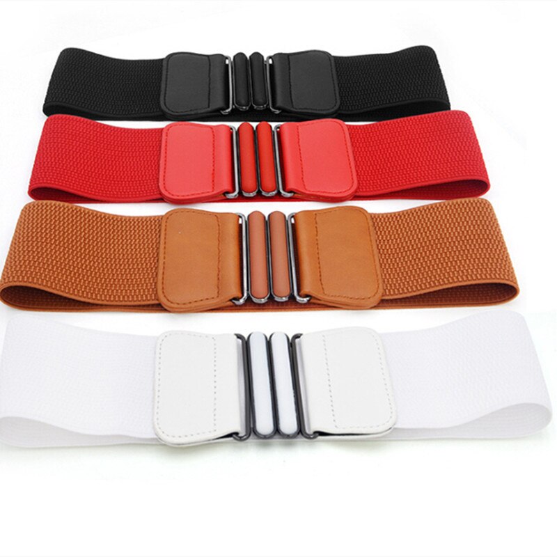 Frauen 3 "Breiten Gürtel Elastische strecken schnallen Bund Dame Cummerband Plus Größe Mädchen Bund Taille Dichtung Breiten Gürtel Frauen
