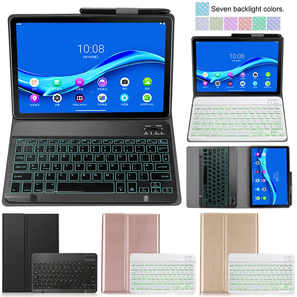 Separate Wireless Keyboard with Colorful Backlight and Long Battery Life for Lenovo Tab M10 TB-X605F 10.1in