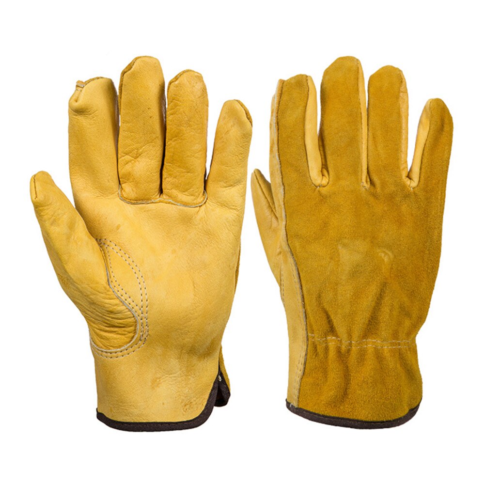 Guantes de cuero para trabajo, protección, seguridad, trabajo en el jardín