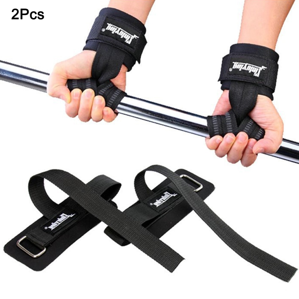 1 pair Sport Weightlifting Pull Strap Gym Power Training Powerlifting Wristbands Belt Straps