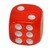 20 stk / sett 8 farger casino terningssett 16mm akryl / plast digital terning drikking terning gambling gjennomsiktig terning 6 sider poker terning: Gjennomsiktig rød