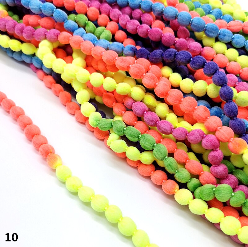 2 yards spetskant band pompom band sömnad spetstyg handgjorda pysseltillbehör: 10