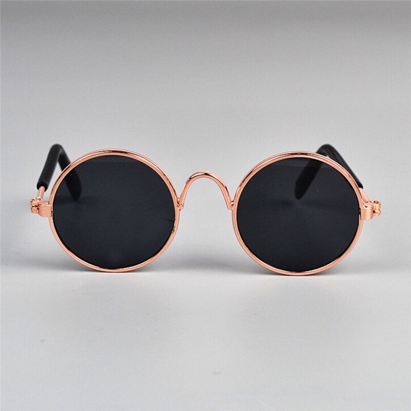 Offre spéciale Cool chat lunettes pour animaux de compagnie pour petit chien chat produits Eye-Wear chien lunettes de soleil pour animaux de compagnie fournitures pour animaux de compagnie Photos accessoires: Gold-black
