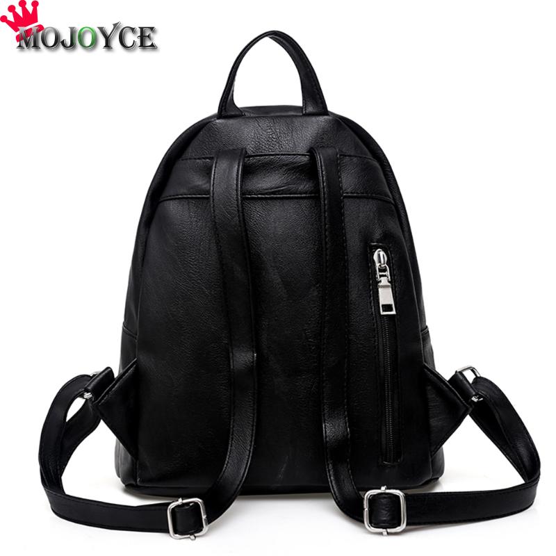 Sac à Dos en cuir PU femmes noir Sac à Dos étanche femme sacs d'école Mochila Escolar adolescent filles Sac a Dos Sac à Dos