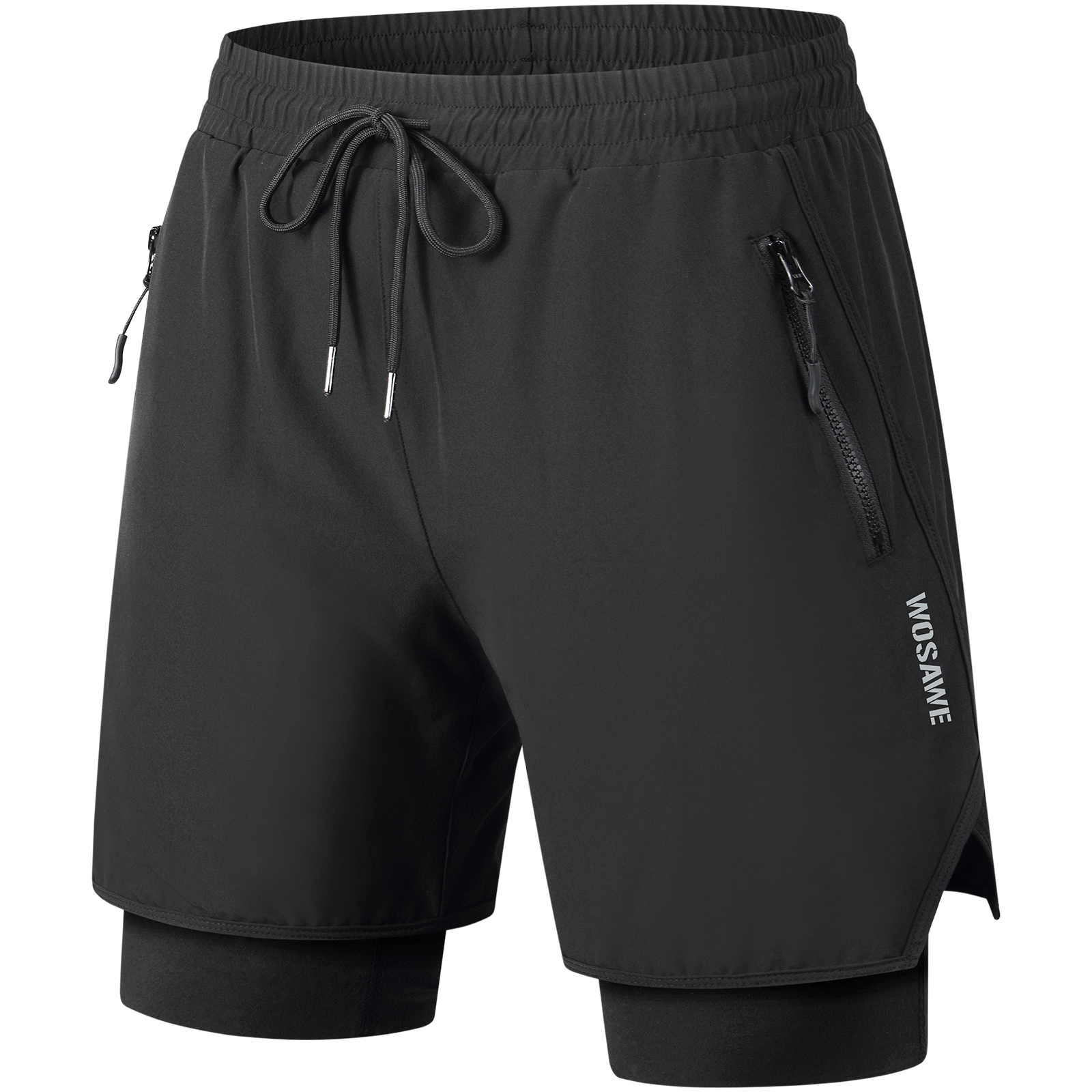 WOSAWE Heren Fietsbroek Mountainbike Schokbestendig 5D Gewatteerde Shorts Lichtgewicht Loose Fit MTB Fietsbroek Rijbroek