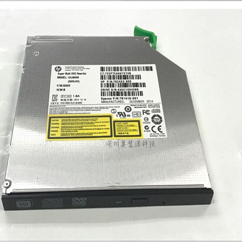 Unidad óptica para estación de trabajo HP, unidad de grabación de DVD, ultra delgada, 9,5mm, DVDRW, Z240, Z440, Z640, nueva