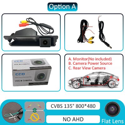 1080P AHD Rear view camera hd For Nissan March Renault Logan Renault Sandero car camera Vehicle Reversing camera Night vision: Static -135 de