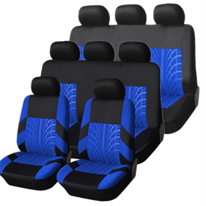 8 Stoelhoezen Auto Stoelhoezen Volledige Set Auto Zitkussen Stoelhoezen Protector: Blauw