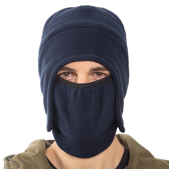 Mascarilla térmica multifunción para hombre, gorro polar grueso a prueba de viento para deportes de ciclismo, escalada, esquí, pesca: Dark Blue