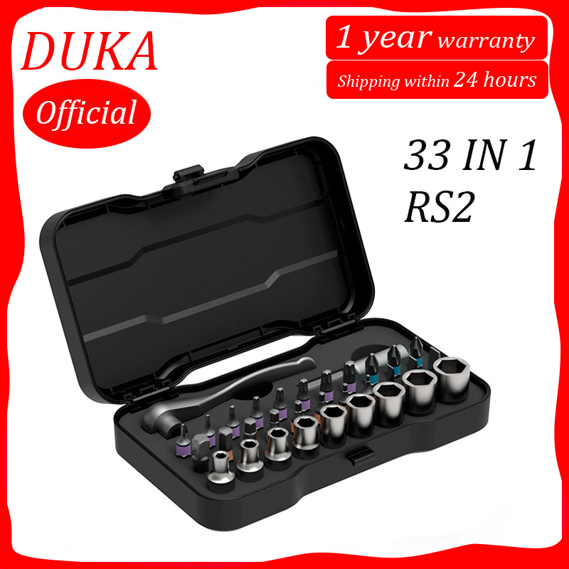 Youpin ATuMan DUKA RS2 RS1 Multi-purpose Ratchet Wrench Screwdriver S2 Magnetic Bits Tools Set DIY Household Repair Tool