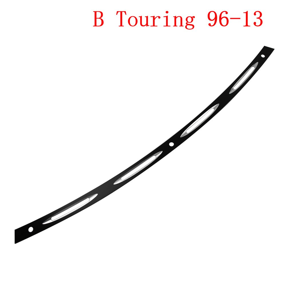 Motorfiets cnc windscherm windscherm trim aluminium zwart/chroom voor harley touring street glide tri glide electra glide 1996-19