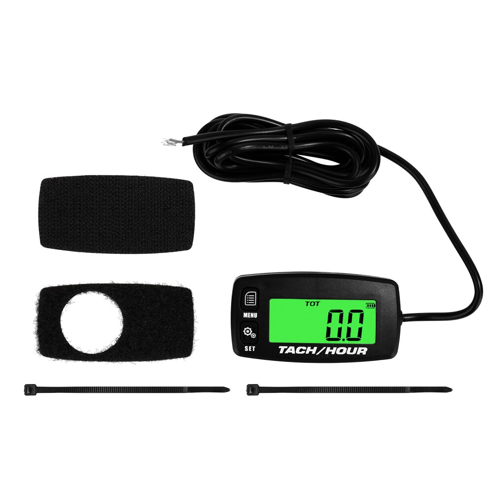 Lightweight Digital Tach Hour Meter Tachometer With Backlit LCD Waterproof 2/4 Stroke Engine Motorcycle Gauge Accessories