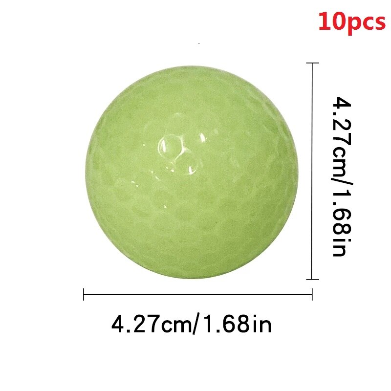 10Pcs Golf Ballen Voor Night Sport Glowing In The Dark Fluorescent Golfbal Heldere Lichtgevende Ballen Gekleurde-40: 10pcs Set