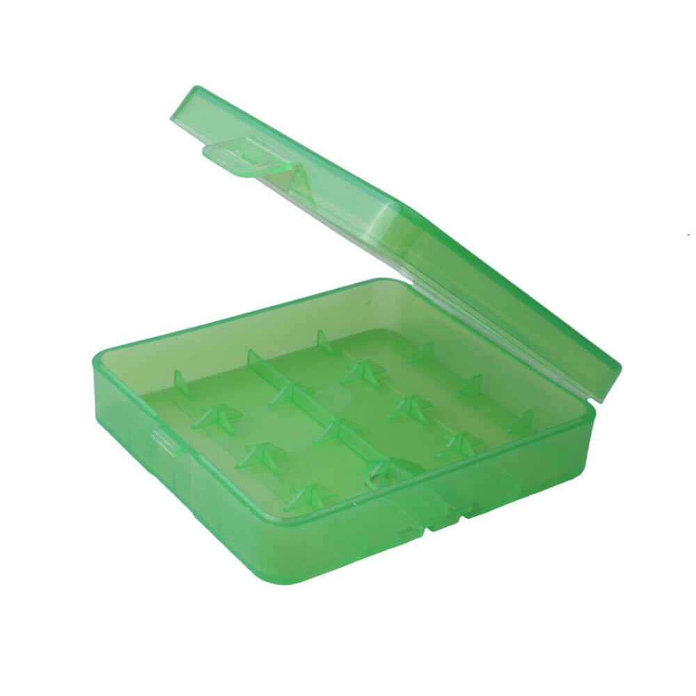 GTF 18650 Battery Storage Box Case for 4 x 18650 Batteries Store Boxes Holder Transparent Container 18650 Battery Box: Green