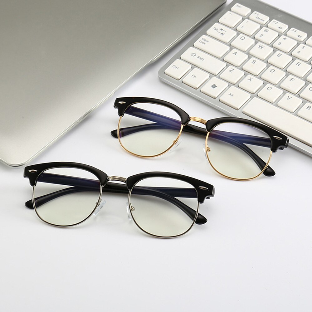 Blue Light Blocking Spectacles Anti Eyestrain Decorative Glasses Women Men Computer Screen Radiation Protection Eyewear