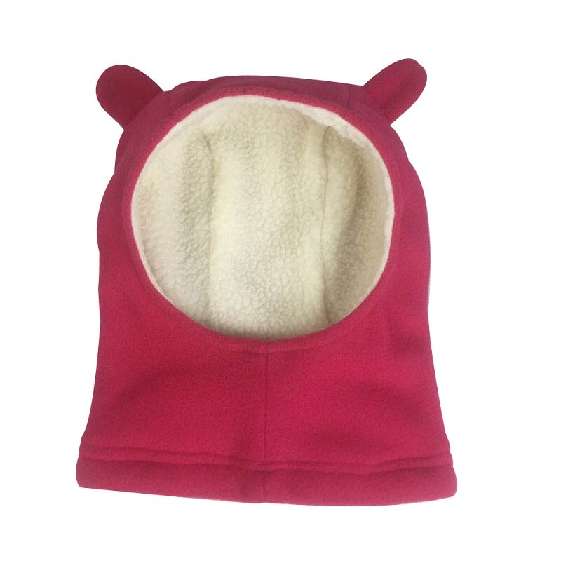 Barn kepsar fleece mössa halsduk i ett stycke söt björn öron keps halsduk baby hattar pojkar vinter mössa barn hattar kepsar