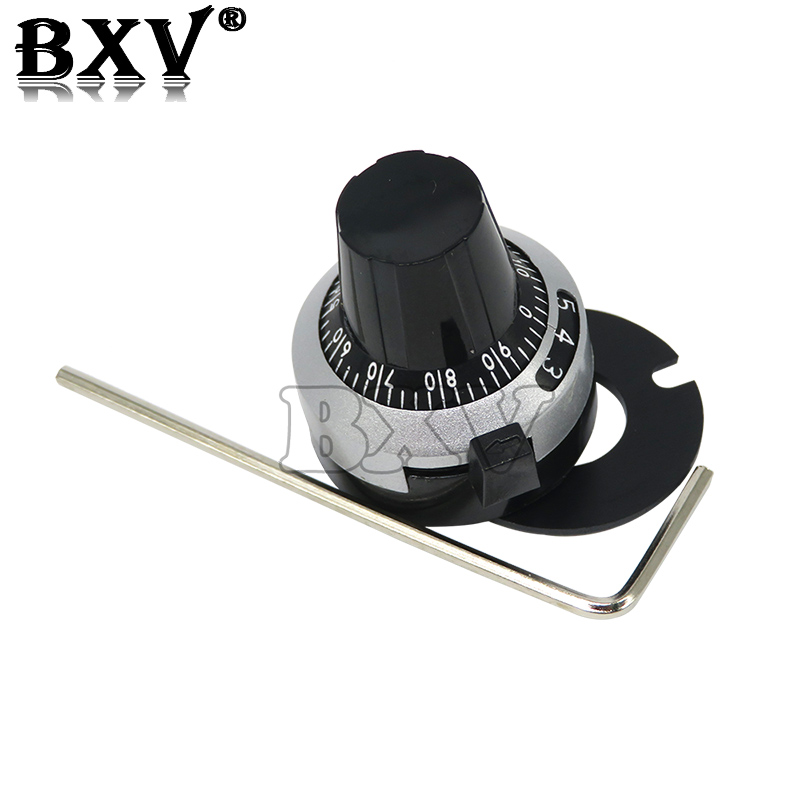1Pcs WXD3-12/WXD3-13 3590S 4Mm 6.35Mm Precisie Schaal Knop Hjxrhgal Potentiometer Knop Uitgerust Met Multi-Turn Potentiometer