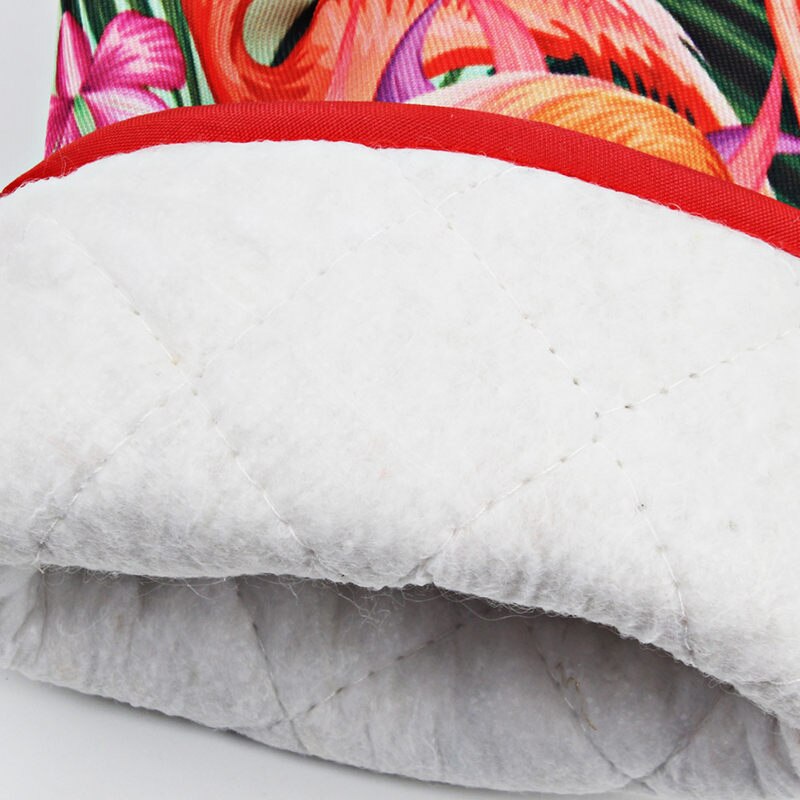 2Pcs/Set Oven Mitts Baking Anti Gloves Non-Slip Cotton Microwave Insulation Mat Christmas Decoration Baking Kitchen Tool