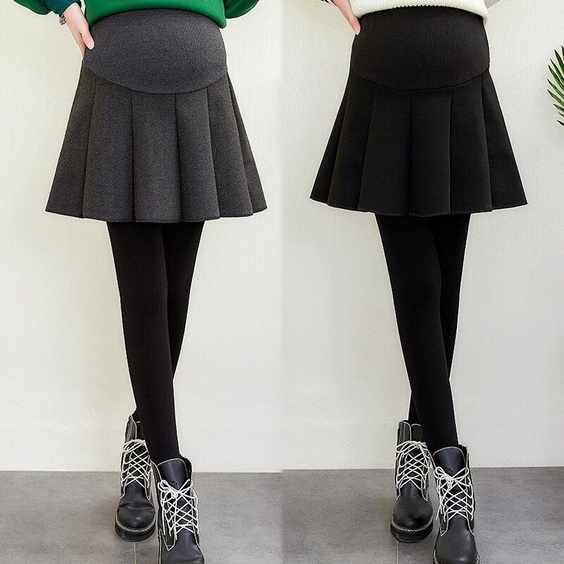 pregnancy skirts maternity high-waisted worsted skirt spring and autumn style mother winter wear pregnant women loose wear