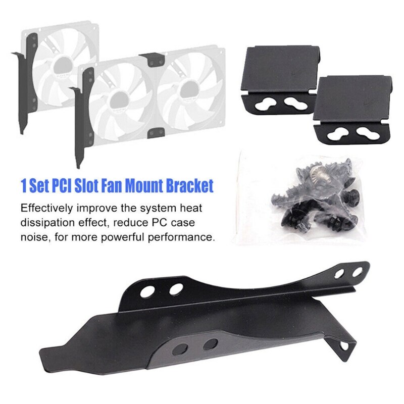 Voor Video Kaart Diy Ondersteuning Pci Slot Bracket Installeren Dual Fan Mount Rack
