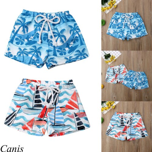 Infant Kids Baby Boy Beach Shorts Jogger Summer Beach Shorts Kids Baby Boys Swimwear Swimsuit Swimming 6M-4Y Cartoon Printed