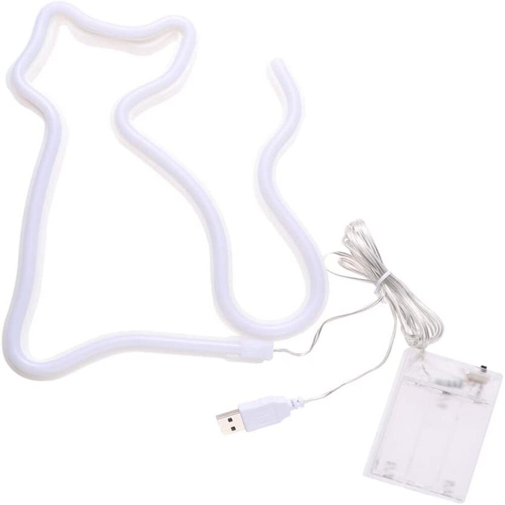 Sød kat neon lys pink led neon skilt lys julefest bryllup dekorationer værelse nat lampe hjem væg bar jul