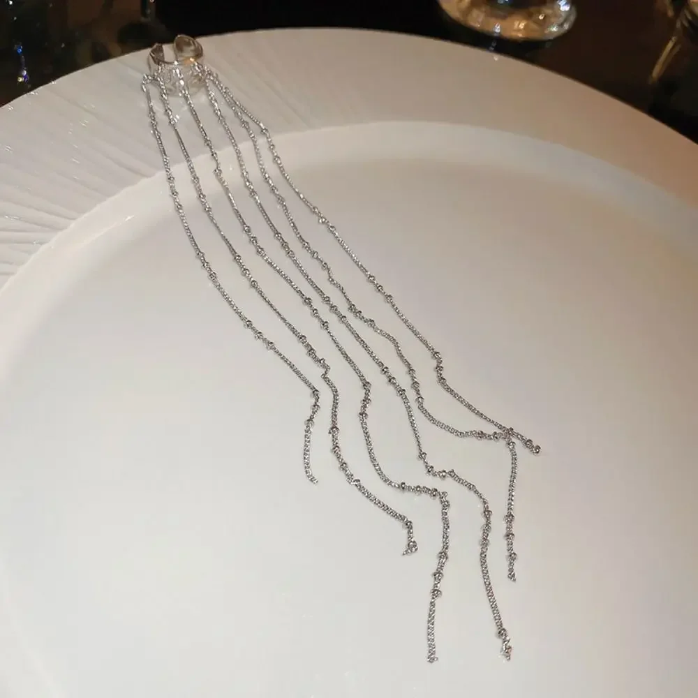 Mode C-Vormige Lange Kwast Oorclip Persoonlijkheid Minderheid Onregelmatige Legering Oor Manchet Voor Vrouwen Feest Sieraden: Goud-kleur