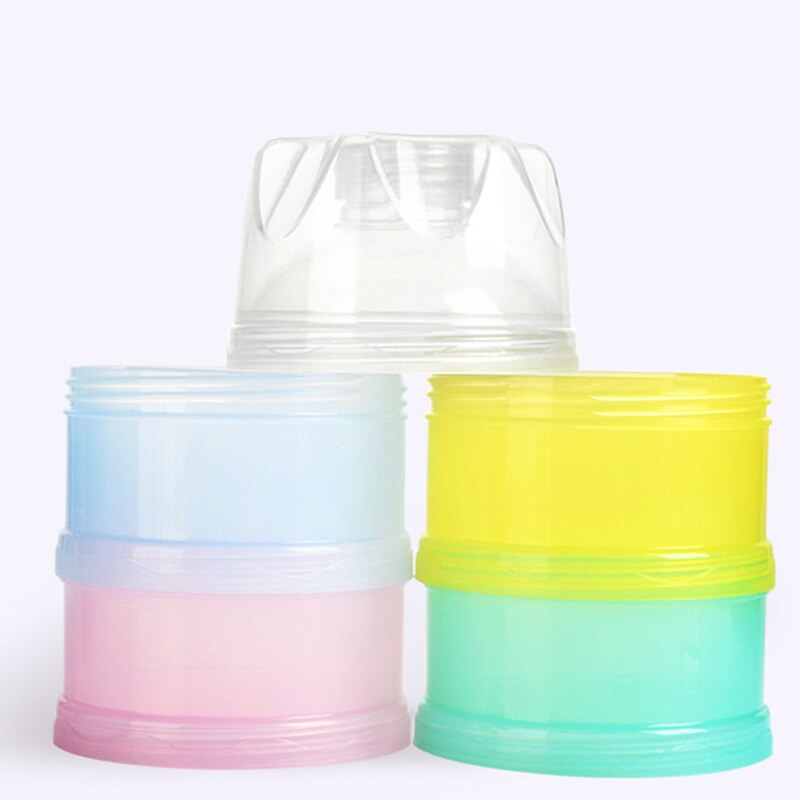 Baby milk powder box portable Twist-Lock Stackable packaging Food Storage box 3/4 layer dust-proof snack storage box for Toddler