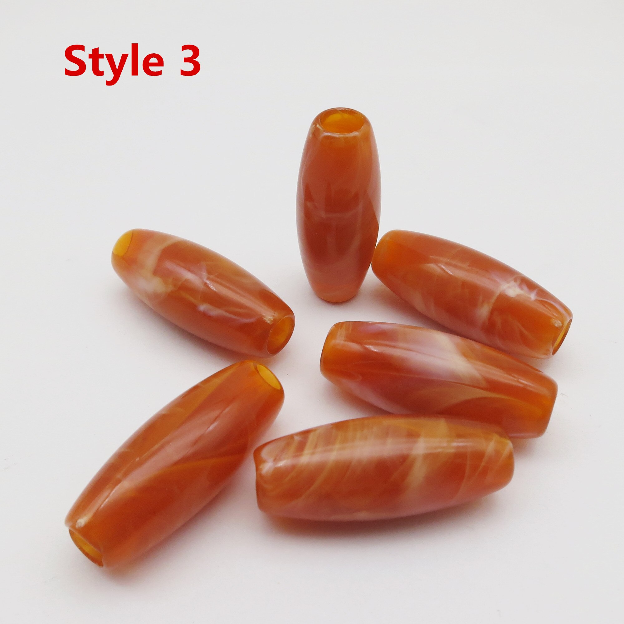 6Pcs/12Pcs Haak Vlechten Acryl Haar Vlecht Dread Baard Dreadlock Kralen Ringen Buis Voor Kinderen Meisjes Vrouwen haar Accessoires