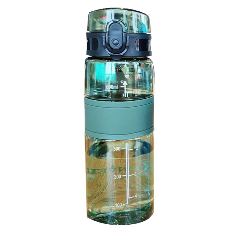 Borraccia BPA filtro acqua trasparente multifunzione gratuito per escursionismo Fitness ciclismo alpinismo 24BD: Green
