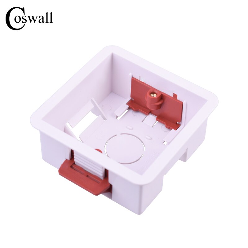 Coswall 1 Gang Dry Lining Box For Gypsum Board / Drywall / Plasterboad 35mm Depth Wall Switch BOX Wall Socket Cassette: Default Title