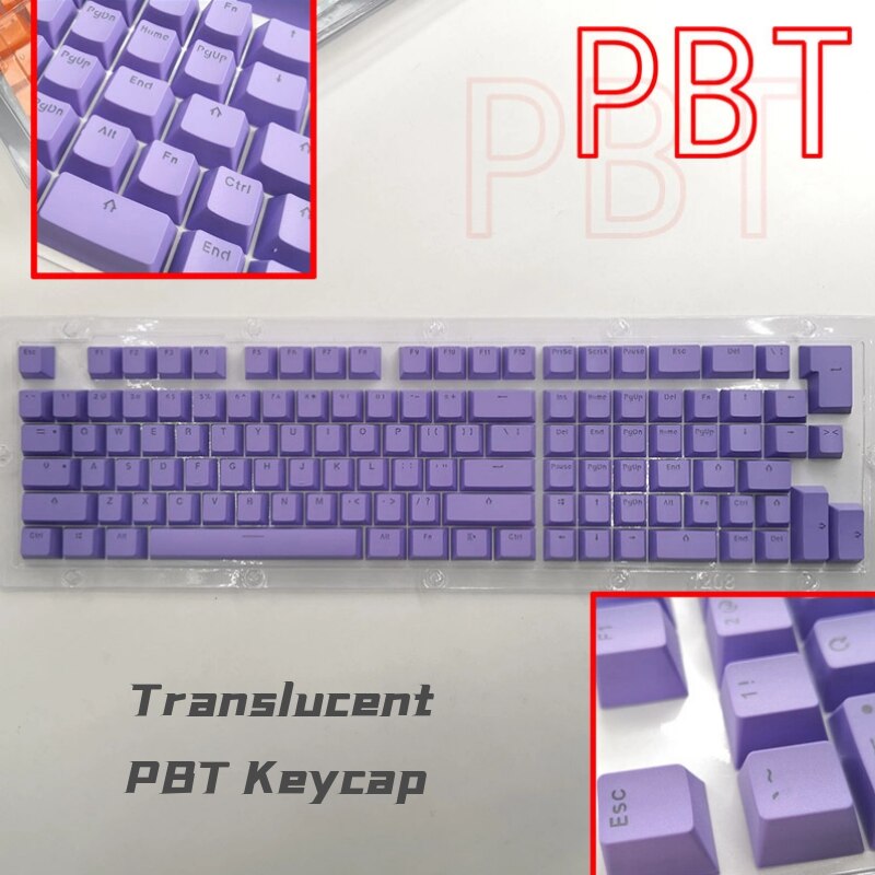 PBT Translucent Backlight Keycaps 118 Keys Mechanical Keyboard Key Cap Double Shot Key Cap For Mini keyboard Cherry MX