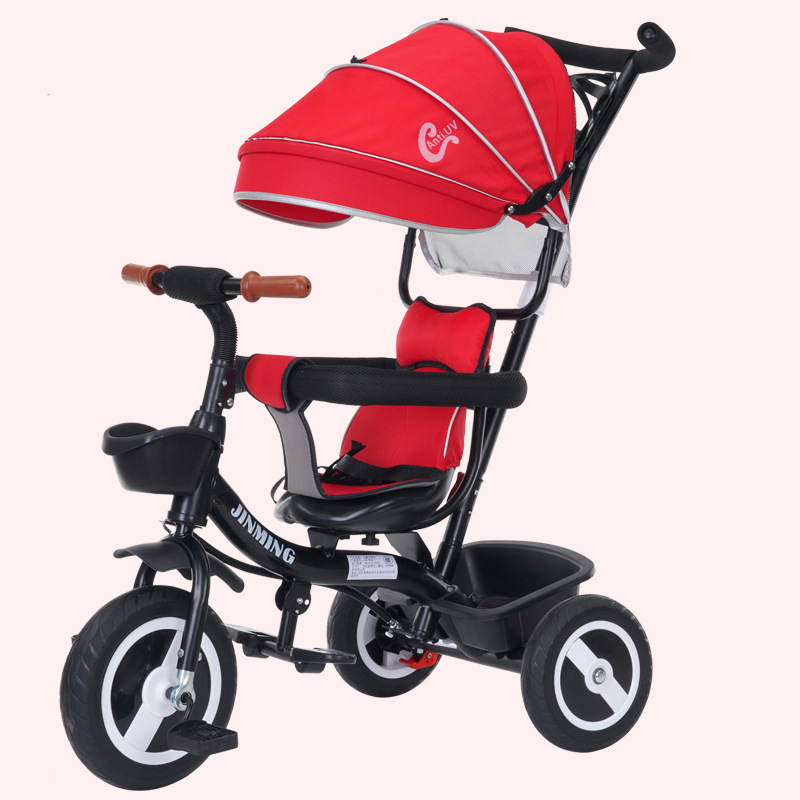 Lazychild Multifunctionele Vouwen Kinderen Driewieler Twee-weg Kinderwagen Fietsstoeltje Ruimte Wiel Drie Wielen Kinderwagen: Foaming round 1