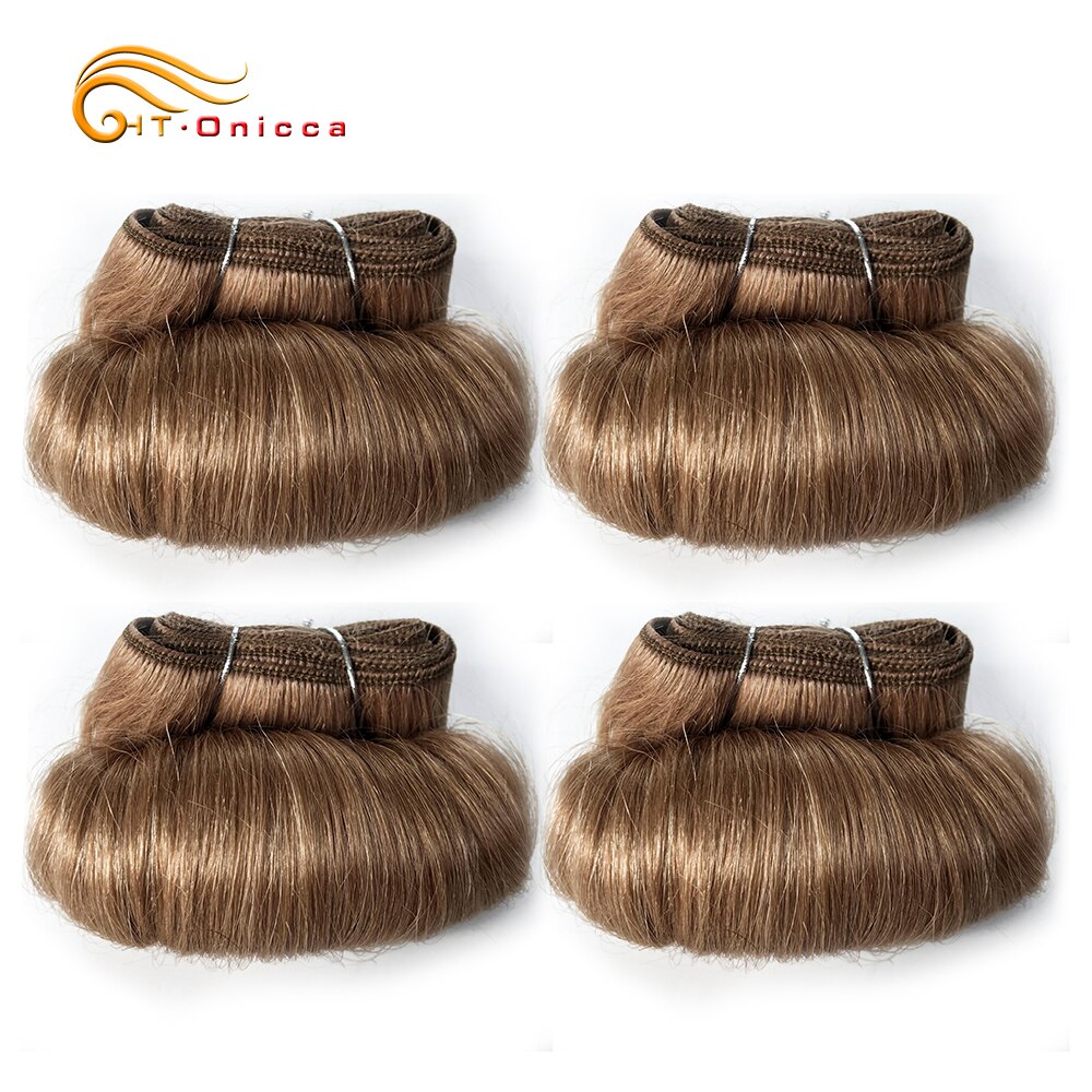 Tissage en lot malaisien naturel bouclé, produits capillaires courts, Extensions de cheveux ondulés, 4 pièces/lot: #27