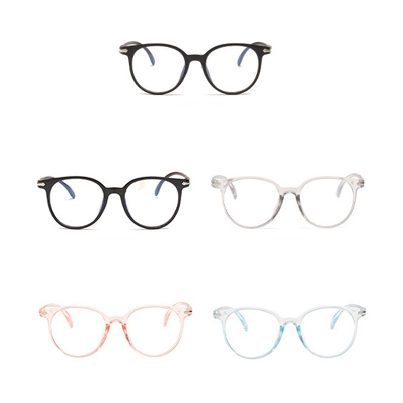 Transparent Computer Round Frame Glasses Women Men Anti-blue Light Round Glasses Blocking Glasses Optical Glasses Goggles