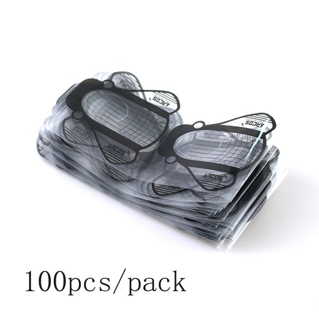 Eruika 20pc/100pc negleform negle gel forlængelse klistermærke oval form selvklæbende akryl skyder til neglelak guide tips: No2