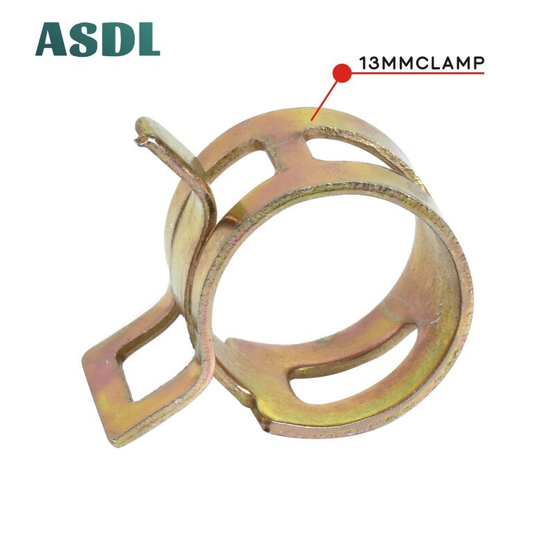 6-13mm fjederbånd type brændstof vakuum slange silikone rør rør klemme clip stål zinkbelagte klemmer #: 13mm