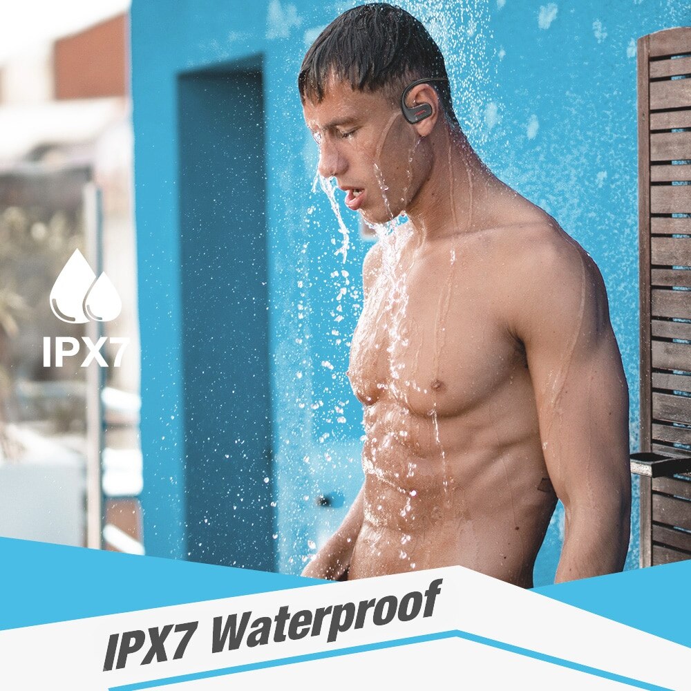 Dacom L05 IPX7 Waterdichte Bluetooth Hoofdtelefoon Stereo Deep Bass Draadloze Hoofdtelefoon Oortelefoon Headset Met Microfoon Voor Sport Running