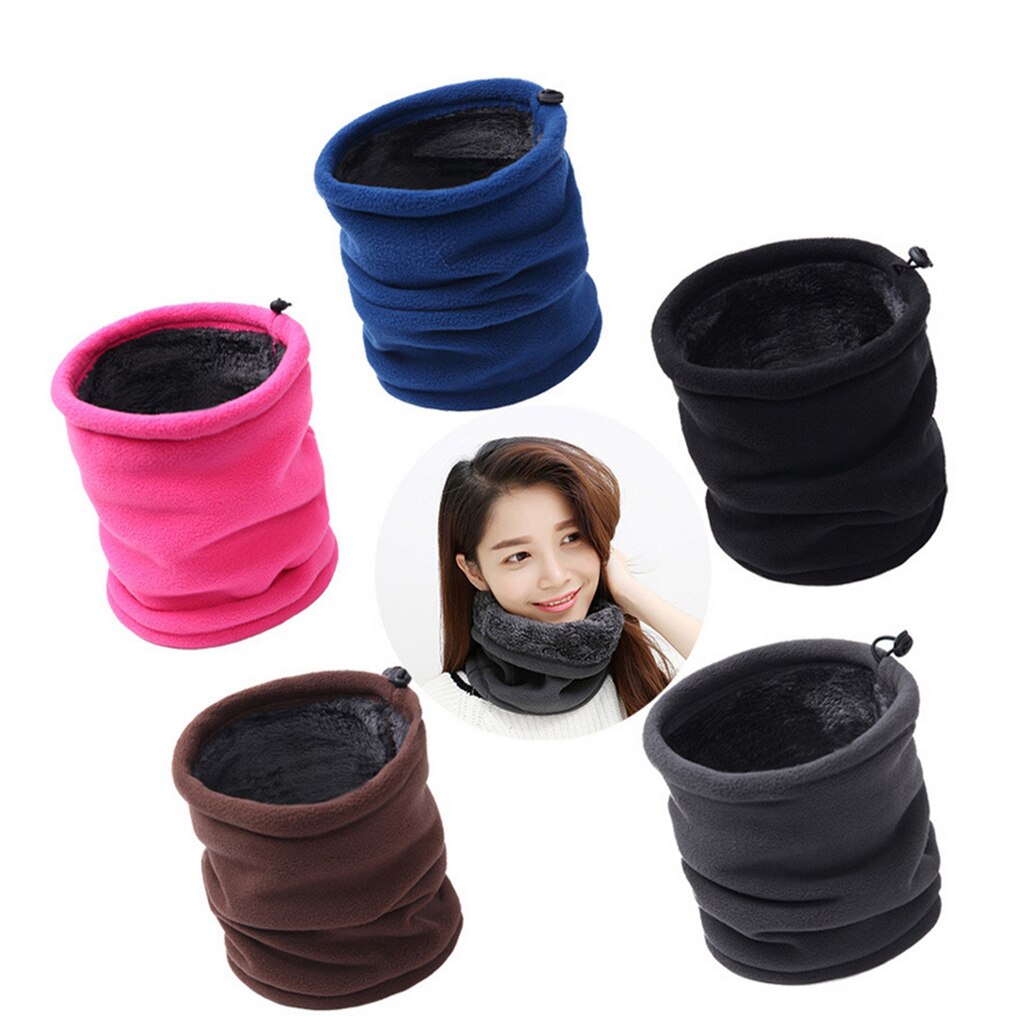 Multifunctional Neck Warmers Gaiter Thicken Fleece Snood Scarves Face Mask