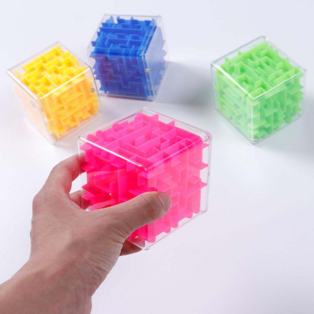 Puzzle Spiele 3D Würfel Labyrinth Spielzeug Spiele Fall Box Balance Herausforderung Puzzle Magische Würfel Stahl Ball Maze Pädagogisches Spielzeug Für kinder