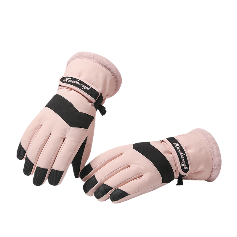 Guantes táctiles impermeables para mujer, manoplas de esquí, snowboard, pantalla táctil, cálidas, para clima frío, Invierno: Verde