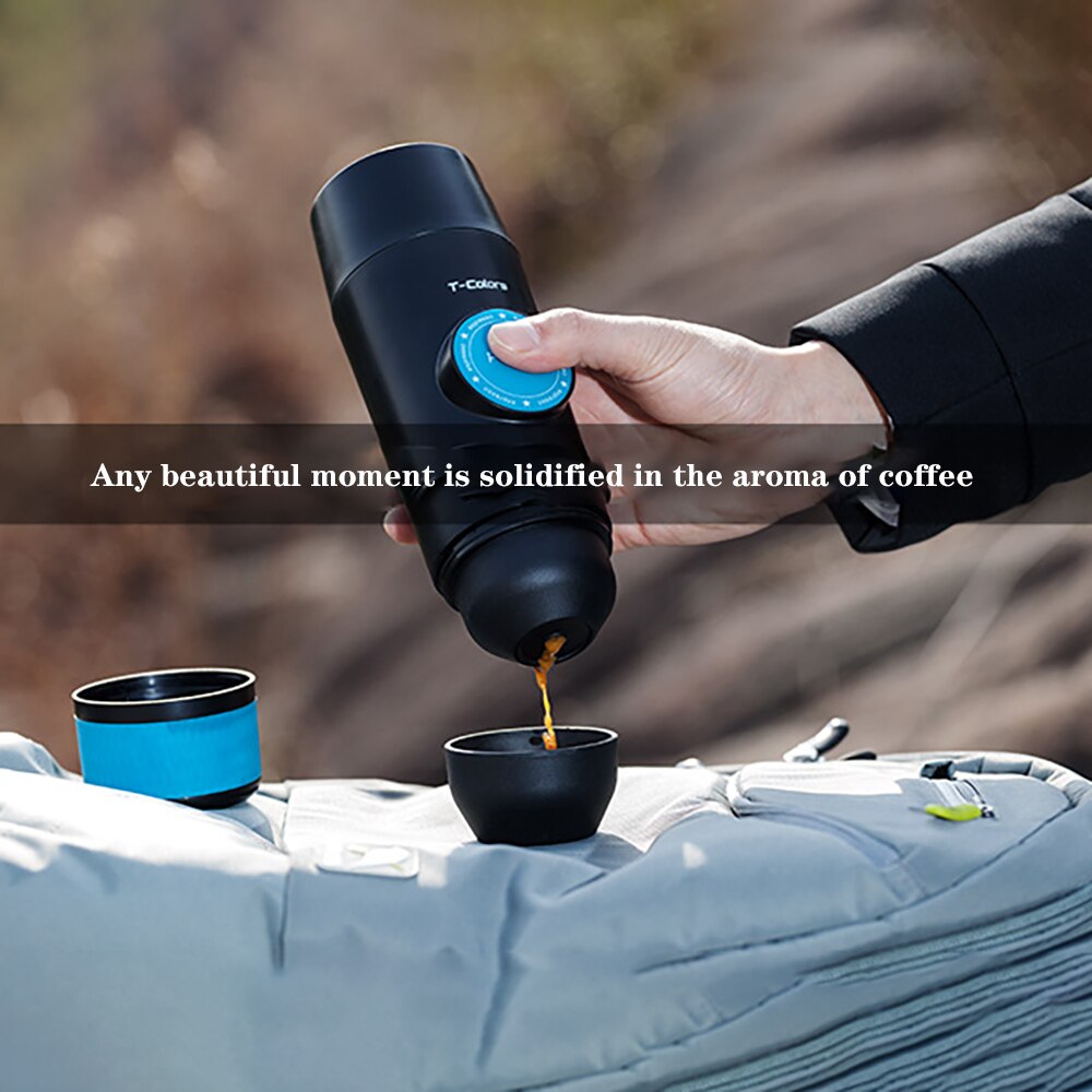 Mini espresso portable coffee machine electric USB and cold extraction coffee powder capsules
