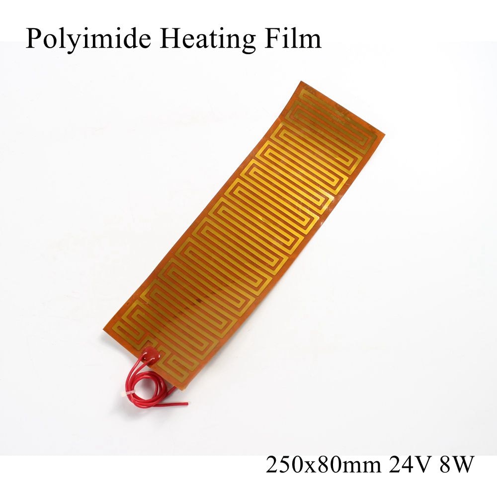 5V 12V 24V PI Heating Film Plate Polyimide Heating Electric Heated Panel Pad Mat Electrotherma Flexible Adhesive Foil Oil Heater