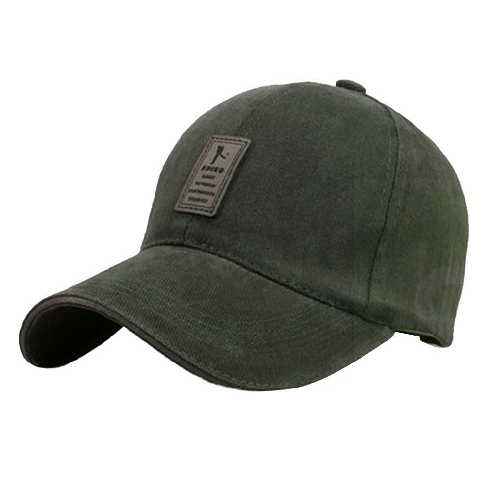 Sports Men Women Beach Cap Summer Plain Curved Outdoor Sun Block Baseball Cap Adjustable Hat: Army Green