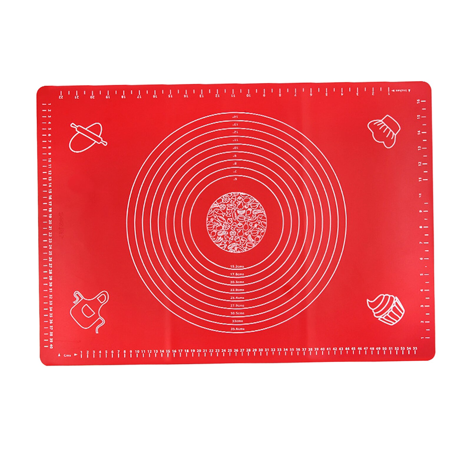 Silicone Baking Mat Oven Non Stick Cookie Tray Heat Resistant Large: Red