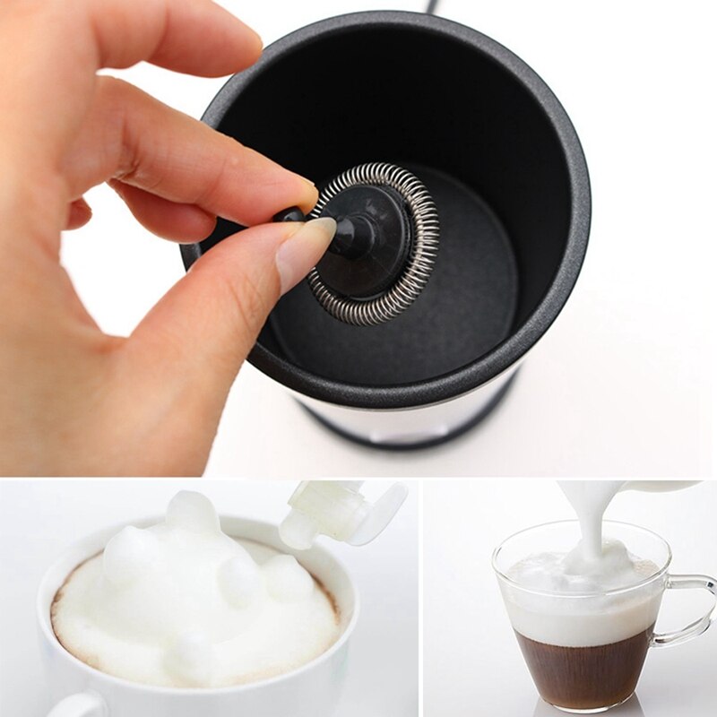 Mousseur à lait automatique, récipient pour mousse à café, machine à cappuccino en mousse souple, mousseur à café électrique, machine à mousse à lait, prise ue