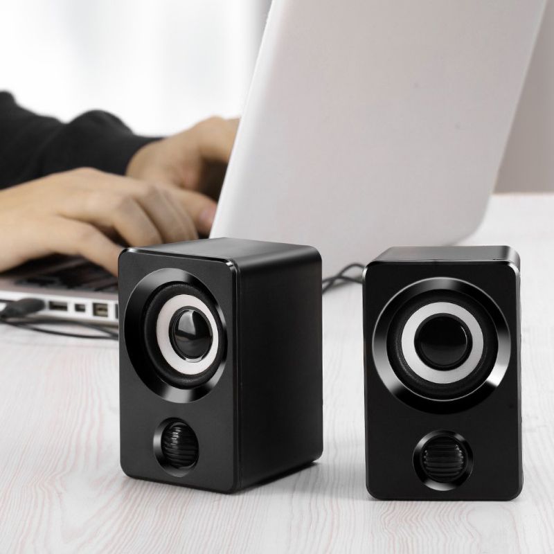 USB Computer Speaker - Active Stereo Sound - Portable Audio for Music, Gaming, Films