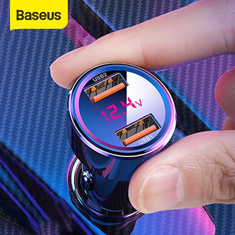 Baseus 6a hurtigoplader til bil 45w qc4.0 qc3.0 opladning til ip xr x max 8 xiaomi samsung telefon bil hurtig opladning autolader